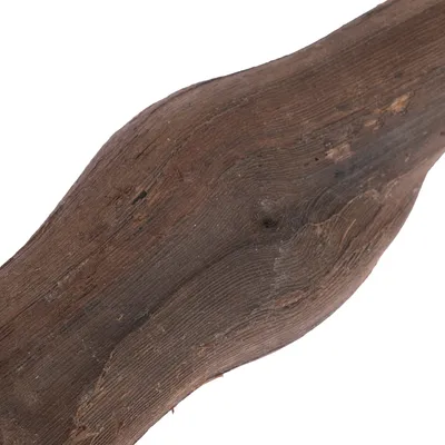 Natural piece of wood with dark grain, suitable for decoration or aquarium design.