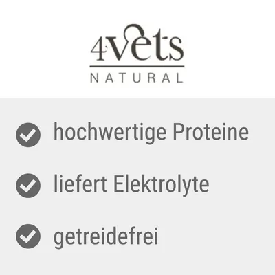 4vets Natural. Висококачествени протеини, осигурява електролити, без зърнени храни.