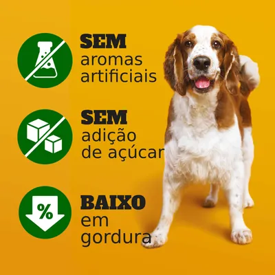 SEM aromas artificiais, SEM adição de açúcar, BAIXO em gordura