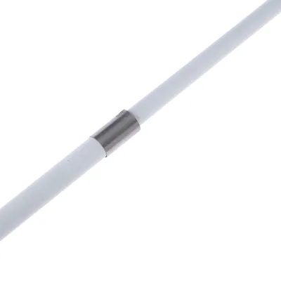 White rod with metal connector in the middle, suitable for product assembly or accessories.