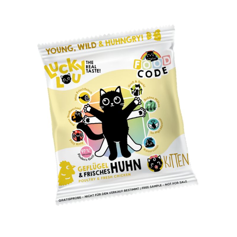Lucky Lou Lifestage Kitten 6 x 200 g latas + pienso 50 g ¡gratis!