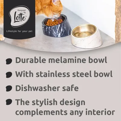 Designed by Lotte Vita melamin macskatál, fekete