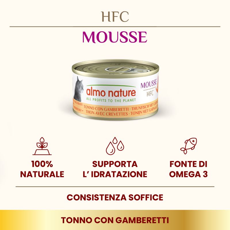 Almo Nature HFC Cat Mousse 6 x 70 g Umido per gatti