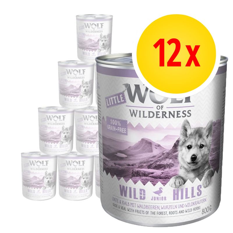Little Wolf of Wilderness -säästöpakkaus 12 x 800 g