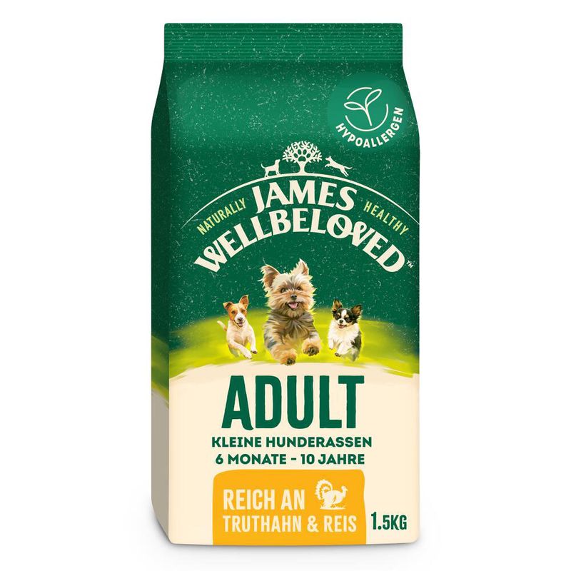 James Wellbeloved Adult Small Hypoallergenic kalkun og ris