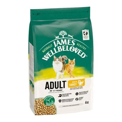 James Wellbeloved Adult Cat Hypoallergenic Kalkoen & Rijst Kattenvoer James Wellbeloved Adult Cat Hypoallergenic Kalkoen & Rijst Kattenvoer