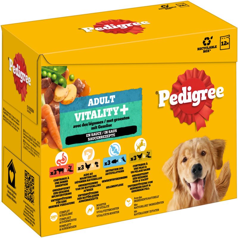 Pedigree Adult para perros Vitality+ bolsitas en salsa