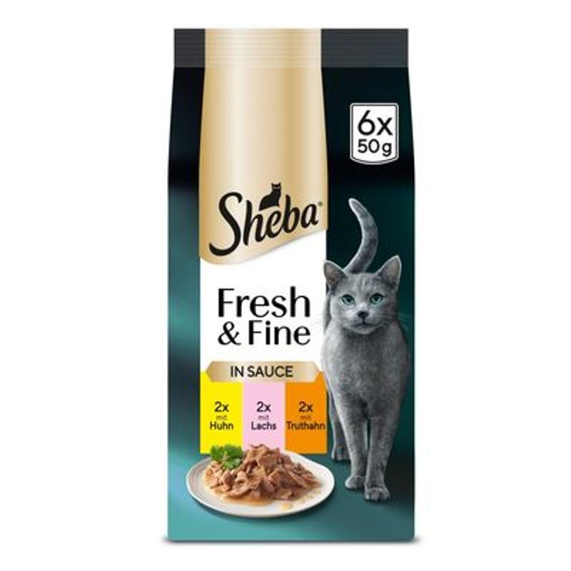 Multipack Sheba Fresh & Fijne vershoudzakjes 6 x 50 g