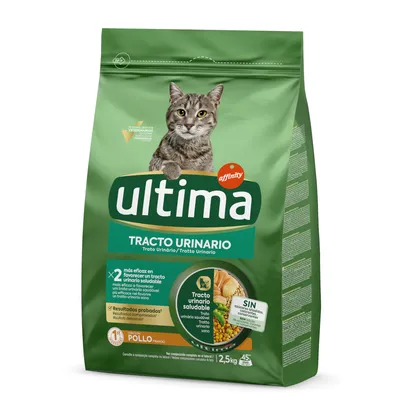 Ultima Tracto Urinario Katzenfutter, 2,5kg, mit Huhn. Unterstützt gesunde Harnwege. Ohne künstliche Farbstoffe und Konservierungsstoffe.