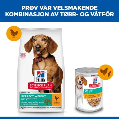 Hill's Science Plan Perfect Weight Adult 1+ Small & Mini med kylling