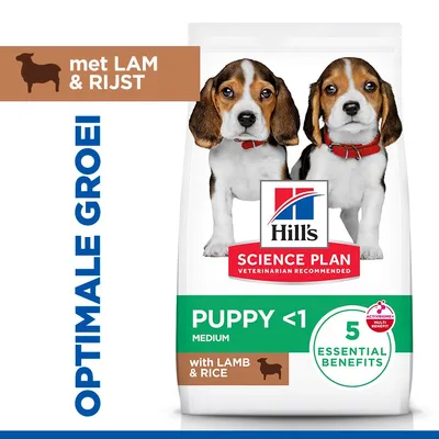 Hill's Science Plan Puppy <1 Medium met Lam & Rijst