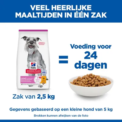 Hill's Science Plan Mature Adult Light Small & Mini met Kip