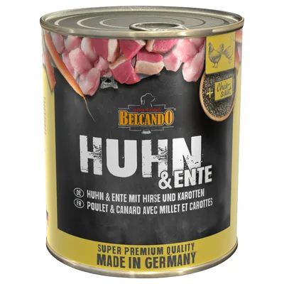Belcando kylling & and med hirse og gulerødder. Super Premium kvalitet. Made in Germany. Indeholder chiafrø.