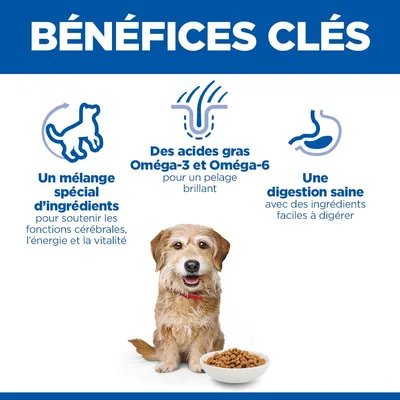 Hill's Science Plan Mature Adult 7+ Senior Vitality Small & Mini au poulet Hill's Science Plan Mature Adult 7+ Senior Vitality Small & Mini au poulet