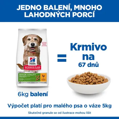 Hill's Science Plan Senior Vitality Mature Adult 7+ Small & Mini Chicken