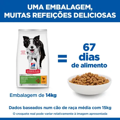 Hill's Science Plan Senior Vitality Mature Adult 7+ Medium frango e arroz