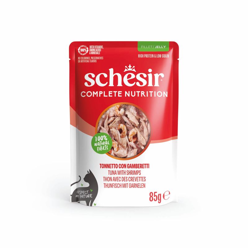 Schesir Complete Nutrition filete en gelatina 6 x 85 g en bolsitas