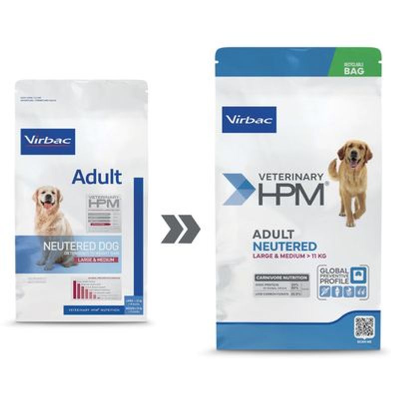 Virbac Veterinary HPM Dog Adult Neutered Large & Medium