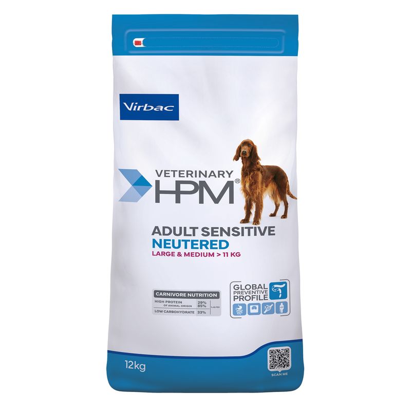 Virbac Veterinary HPM Adult Sensitive Neutered Dog Large & Medium