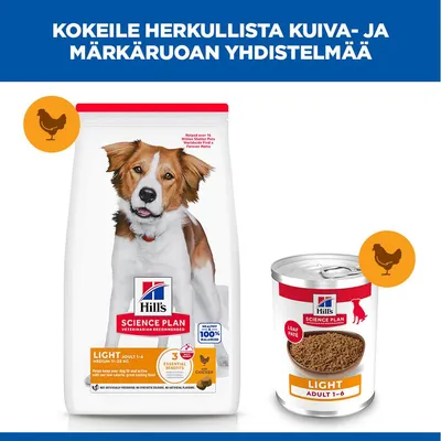 Hill's Science Plan Adult 1-6 Light Chicken 6 x 370 g Hill's Science Plan Adult 1-6 Light Chicken 6 x 370 g