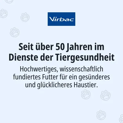 Virbac. Seit über 50 Jahren im Dienste der Tiergesundheit. Hochwertiges, wissenschaftlich fundiertes Futter für ein gesünderes und glücklicheres Haustier. Virbac. Seit über 50 Jahren im Dienste der Tiergesundheit. Hochwertiges, wissenschaftlich fundiertes Futter für ein gesünderes und glücklicheres Haustier.