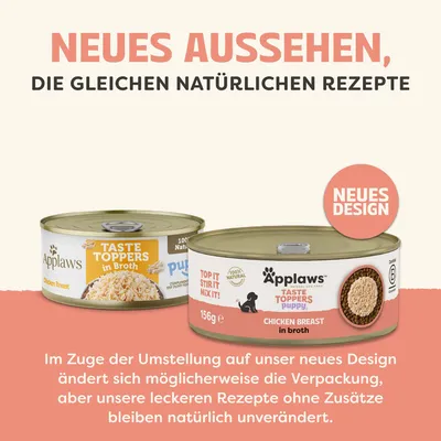 Applaws Puppy Taste Toppers in Brühe 6 x 156 g - Hähnchenbrust Applaws Puppy Taste Toppers in Brühe 6 x 156 g - Hähnchenbrust