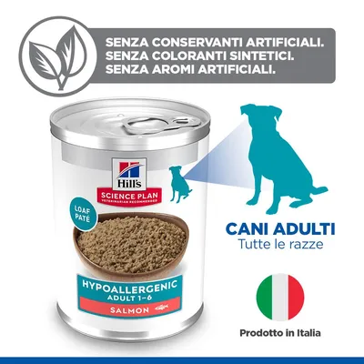 Hill's Science Plan Adult Hypoallergenic con Salmone umido cane
