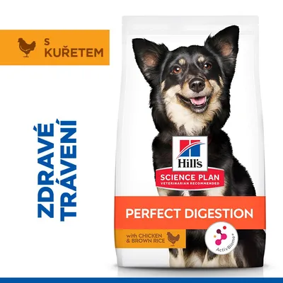 Hill's Science Plan Perfect Digestion Adult 1+ Small & Mini kuracie s hnedou ryžou