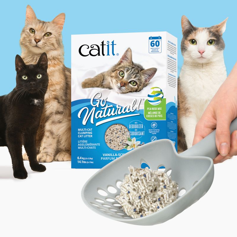 Catit Go Natural! borsó + bentonit alom vanília illattal