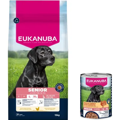 15 кг Eukanuba Premium Nutrition, сухой корм для собак + 3 x 400 г с индейкой в подарок!