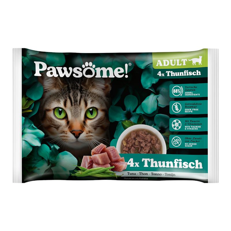Sparpaket Pawsome Adult Cat 8 x 85 g
