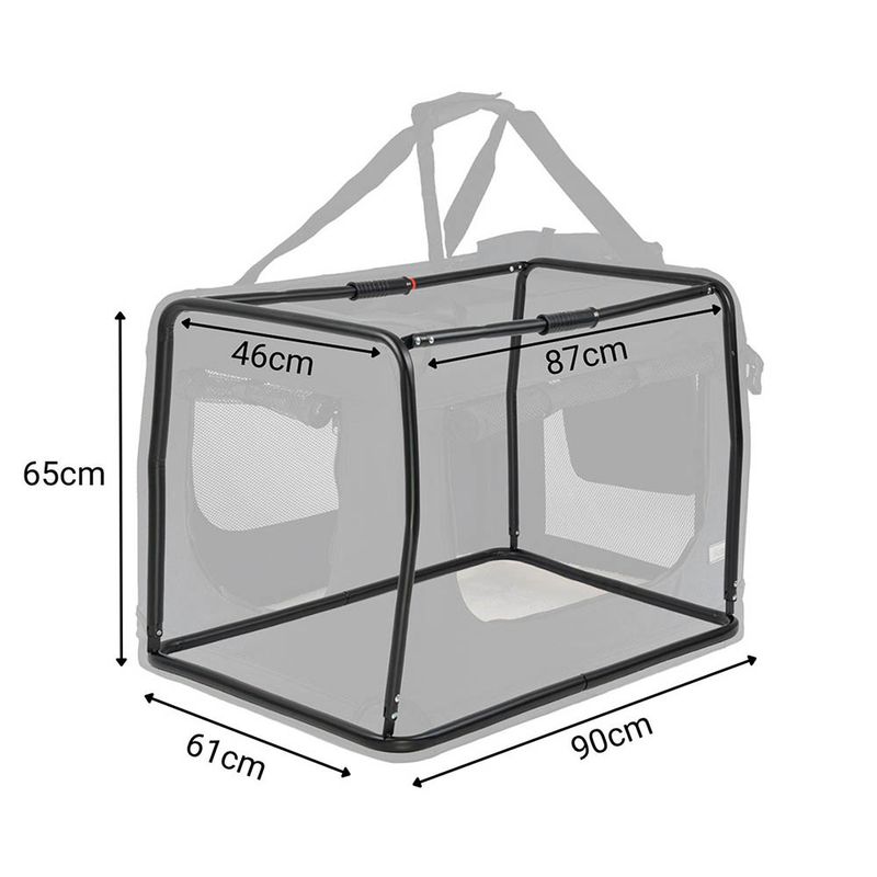 Lionto Hundetransportbox aus Textil, schwarz