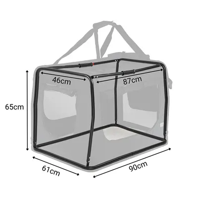 Lionto Hundetransportbox aus Textil, schwarz