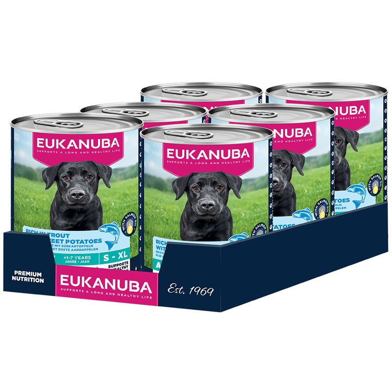 Eukanuba Adult Rig på ørred med søde kartofler
