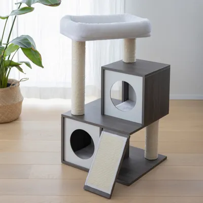 Kerbl Pet Arbre à chat Flair, blanc/gris