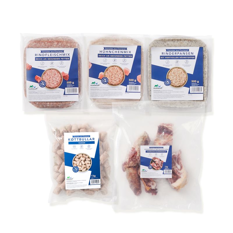 Haustierkost Probierpaket Finnland für Barfer