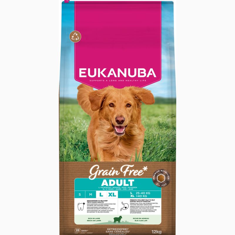 Eukanuba Grain Free Adult Large Breed agneau pour chien