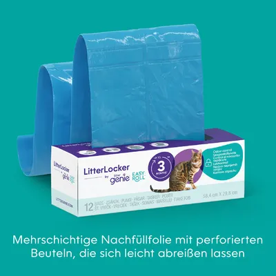 Litter Genie EasyRoll Katzenstreu-Entsorgungseimer, grau