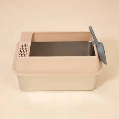 TIAKI Katzentoilette aus rostfreiem Stahl - silber TIAKI Katzentoilette aus rostfreiem Stahl - silber