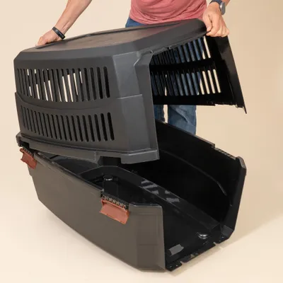 TIAKI caisse de transport avec roulettes, noire - Taille XL : L 102 x l 71 x H 67 cm TIAKI caisse de transport avec roulettes, noire - Taille XL : L 102 x l 71 x H 67 cm