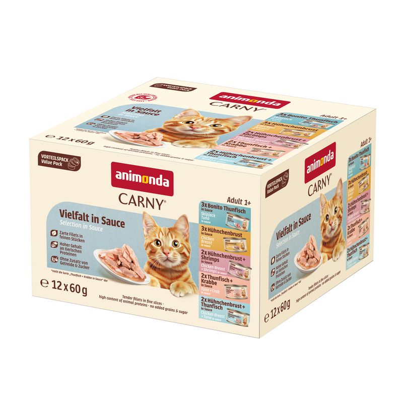 Lot économique animonda Carny Adulte en sauce 24 x 60 g