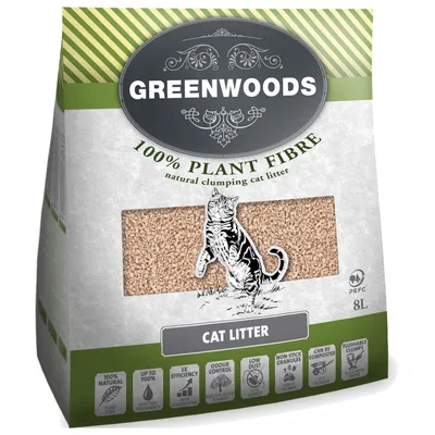 Greenwoods klumpende kattesand av plantefiber