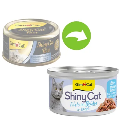 Sparpaket GimCat ShinyCat Filet in Brühe 24 x 70 g Sparpaket GimCat ShinyCat Filet in Brühe 24 x 70 g