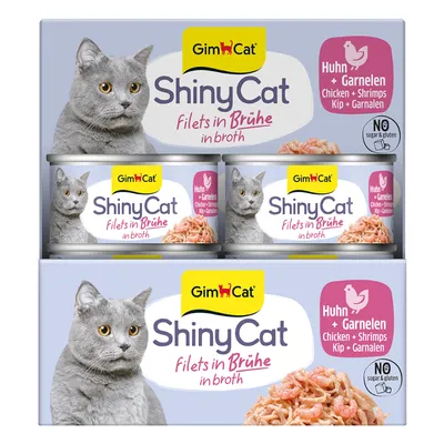Sparpaket GimCat ShinyCat Filet in Brühe 24 x 70 g Sparpaket GimCat ShinyCat Filet in Brühe 24 x 70 g