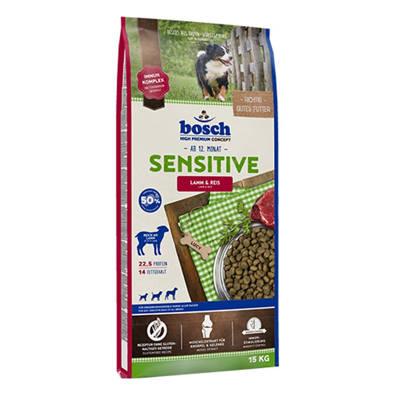 Bosch HPC Bosch Hpc Sensitive Lamb Adult Dry Dog Food pet food packaging