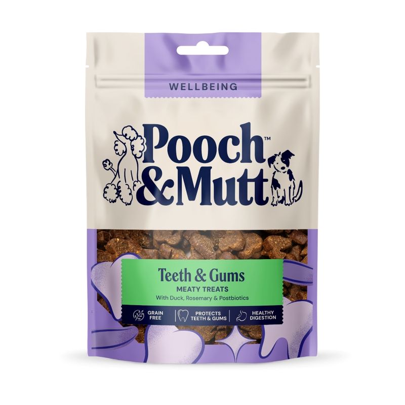 Pooch & Mutt Teeth & Gums Meaty Treats with Duck, Rosemary & Postbiotics