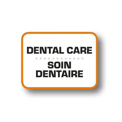 DENTAL CARE SOIN DENTAIRE (Engels en Frans, zichtbaar op afbeelding)