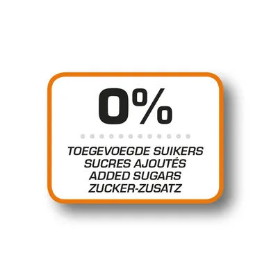 0% toegevoegde suikers, sucres ajoutés, added sugars, zucker-zusatz
