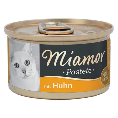 Miamor Pastete kananlihalla, UUTUUS: mieto maku. Kissanruoka purkissa.