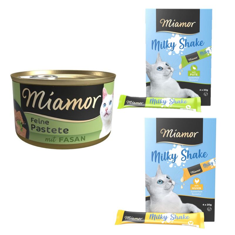 24 x 85 г Miamor Paté влажный корм для кошек  + Milky Shake 8 x 20 г в подарок!